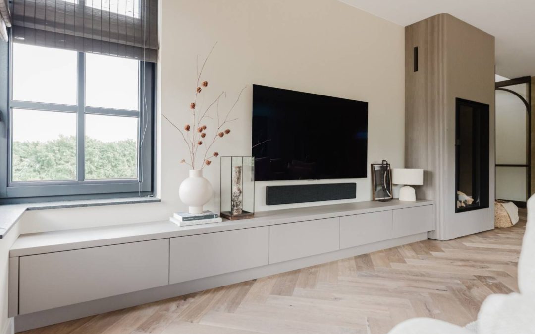 TV meubel en open haard op maat