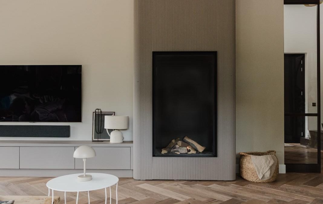 TV meubel en open haard op maat