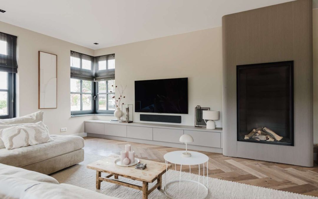 TV meubel en open haard op maat